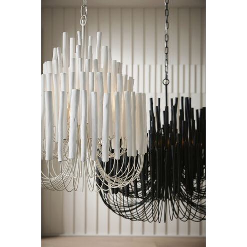 Tilda 5 Light 21 inch Whitewashed Wood/White Chandelier Ceiling Light